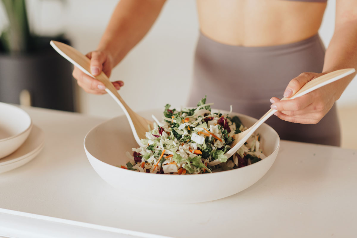 Detail of a healthy meal.